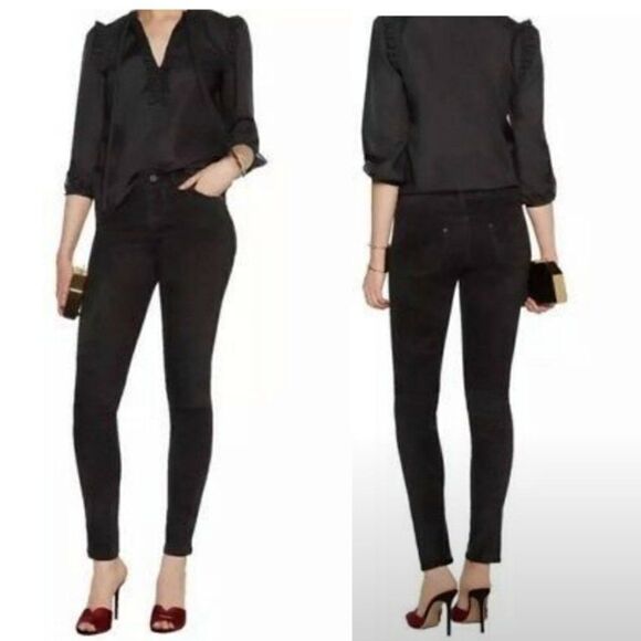 HUDSON | Nico Mid-rise Suede Super Skinny Pants - Picture 2 of 10